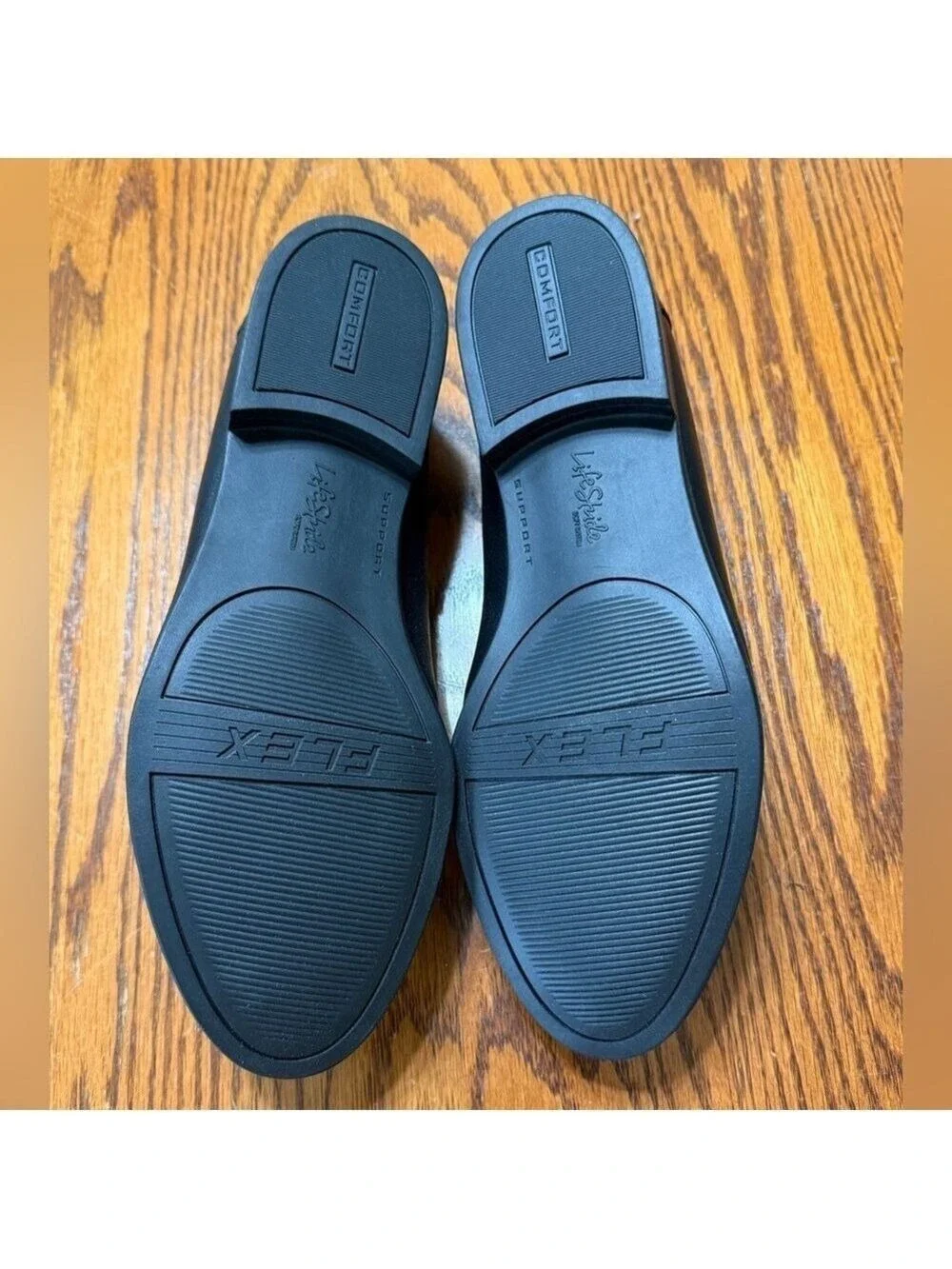Life Stride Soft System Margot Loafers Black Burnish Size 9W New